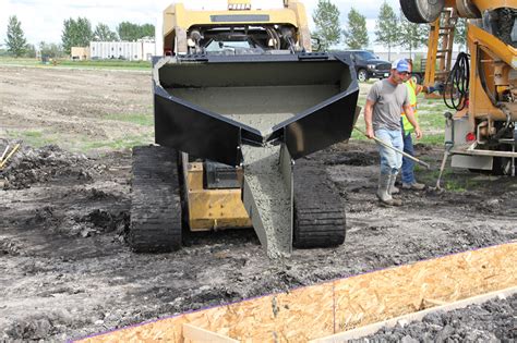 concrete bucket for mini skid steer|skid steer concrete hopper bucket.